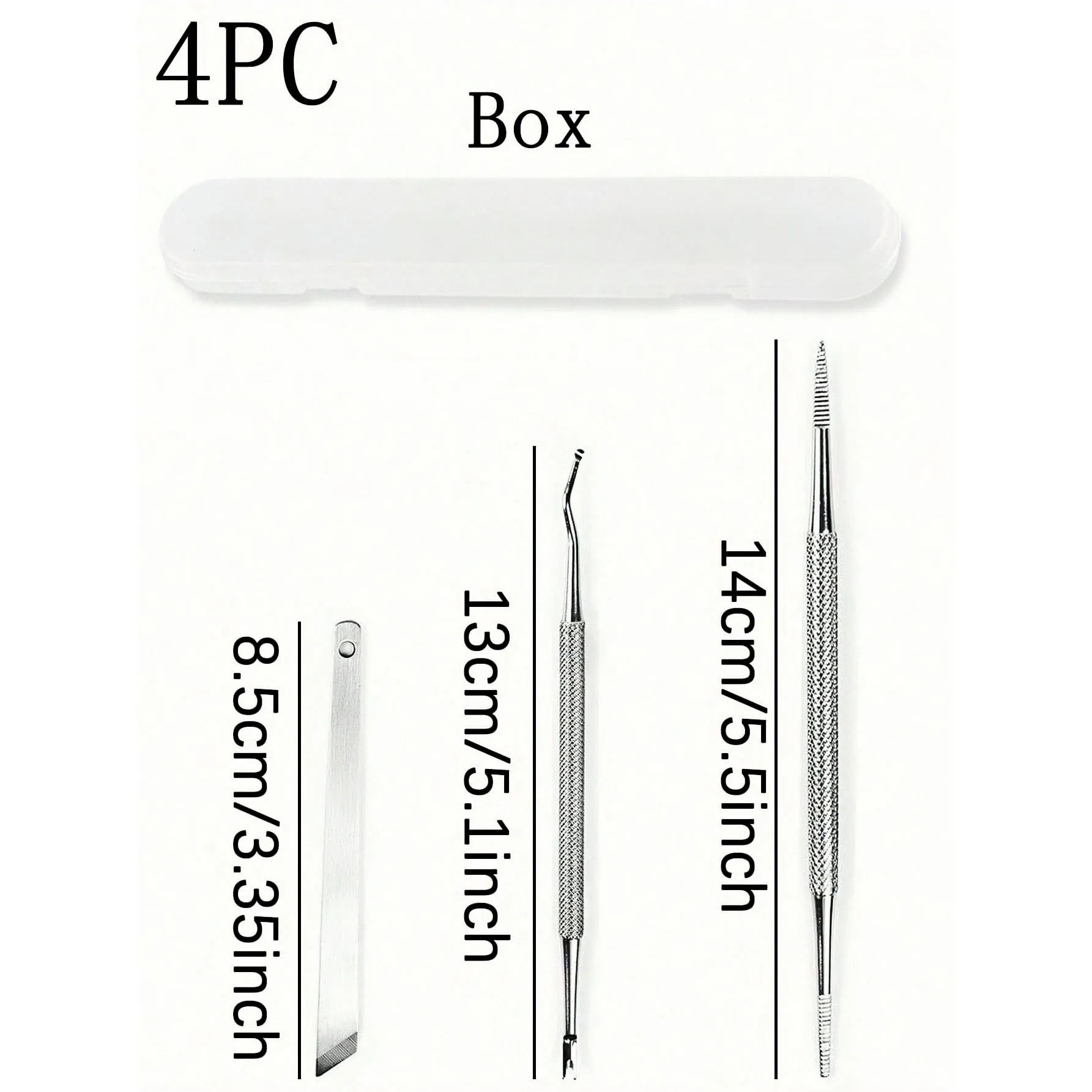 4Pcs/Set Stainless Steel Toenail Trim Kit, Foot Scraper Foot Nail Care Double Sided Pedicure Nail File, Callus Remover For Clean
