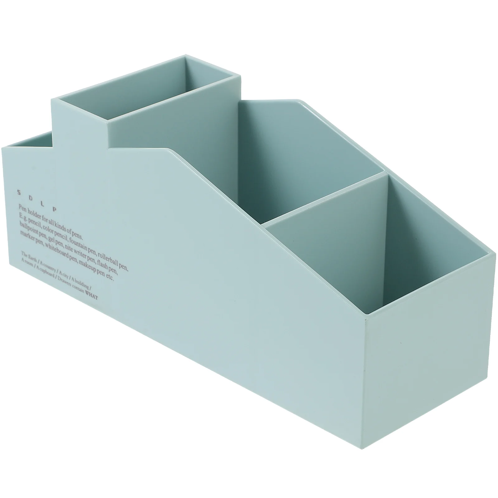 

Multi Grid Storage Box Desk ganizer Blue Large Capacity Office Supplies Makeup Brush Holder Table Container