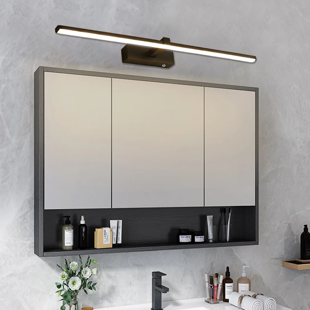 Bathroom LED Rechargeable Wall Light Linear Unlimited Dimming Touch Switch Bedroom Mirror Front Light Remote Control Modern Home