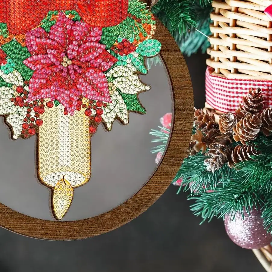 

Алмазная картина, периферийные устройства, сделай сам, алмазный бриллиант, подарок ручной работы, Рождественский деревянный орнамент, знак с акриловой доской, новый орнамент