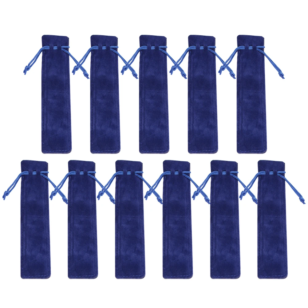 

20pcs Bags Drawstring Pencil Cases Portable Thick Velvet Practical Pen Sleeves Storage Suitable Students Office Workers