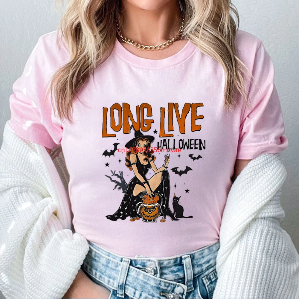 Long Live Halloween Shirt Vintage Halloween Shirts Witch Shirts Spooky Season T-shirt Retro Halloween Top Gothic Tshirt