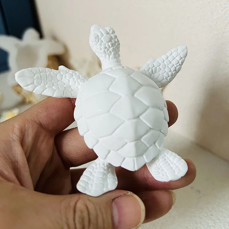 Sea Turtle Epoxy Resin Mold Cute Turtle Fish Tank Decorative Ornaments DIY Gypsum Concrete Mold Soap Clay Mould