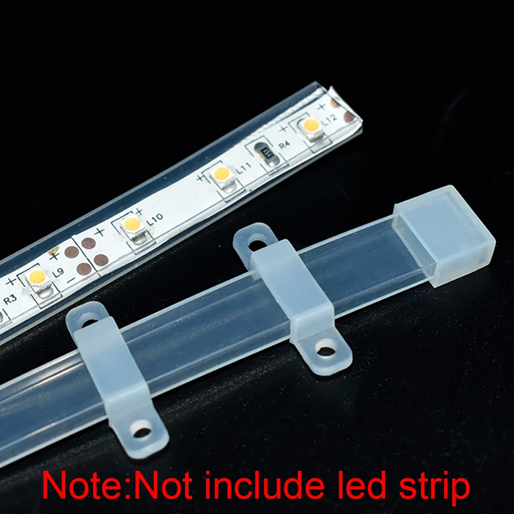 شفاف حليبي أبيض أسود LED سيليكون أنبوب غطاء للحماية مرن مقاوم للماء ل 8/10/12 مللي متر WS2812B WS2811 5050 Led قطاع