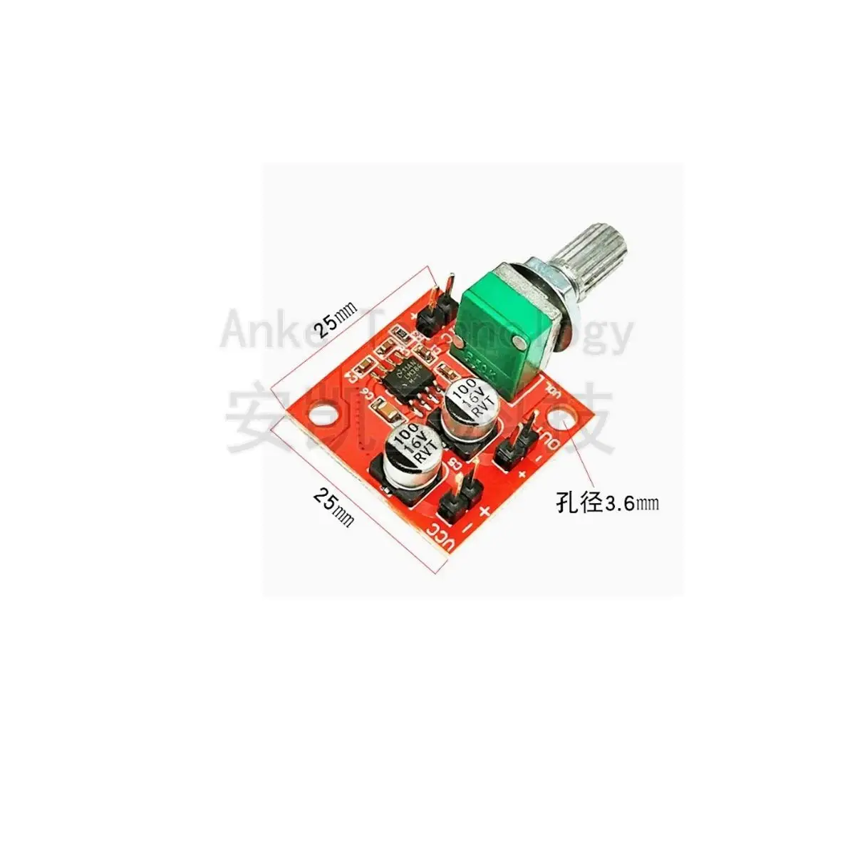 

LM386 Electret Condenser Microphone Amplification Board, Microphone Amplification Module, 20 - 200 Times Amplification, DC4V - 1
