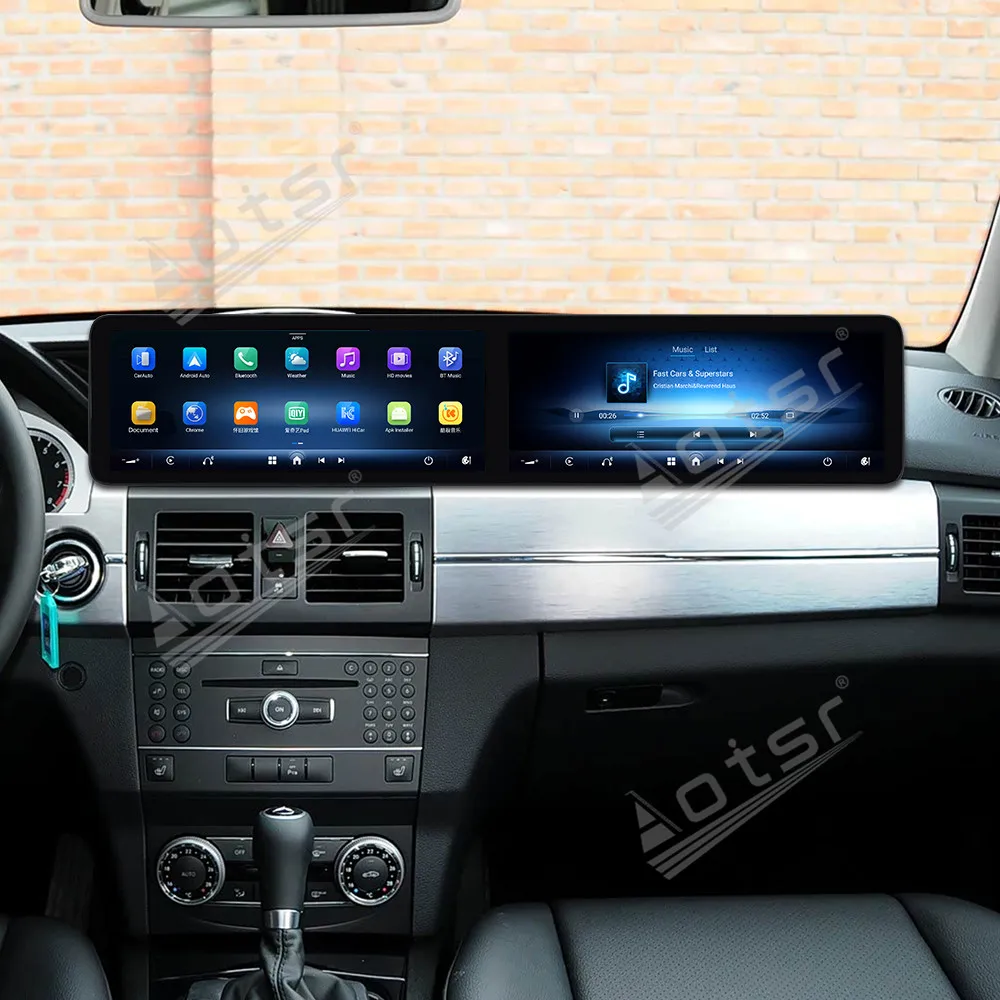 Dual 12,3 ''Android 13 para mercedes-benz GLK 2009-2012 navegación GPS para coche CarPlay HD pantalla táctil unidad principal reproductor Multimedia
