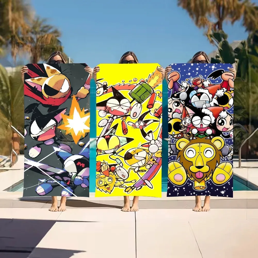Toalla de manga C-Cyborg Kuro-chanS, suave, para piscina, viajes, fitness, ducha, camping, secado rápido, clásica, deportiva, para playa, regalo