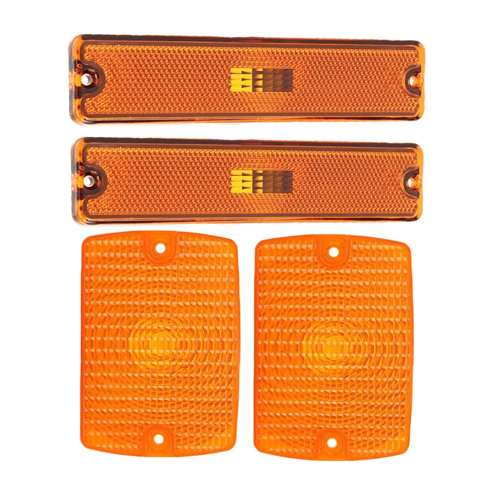 

4Pcs Amber Lens Side Marker & Turn Light Housings 56001424,56001378 For Jeep For Wrangler YJ For Renegade For Sahara