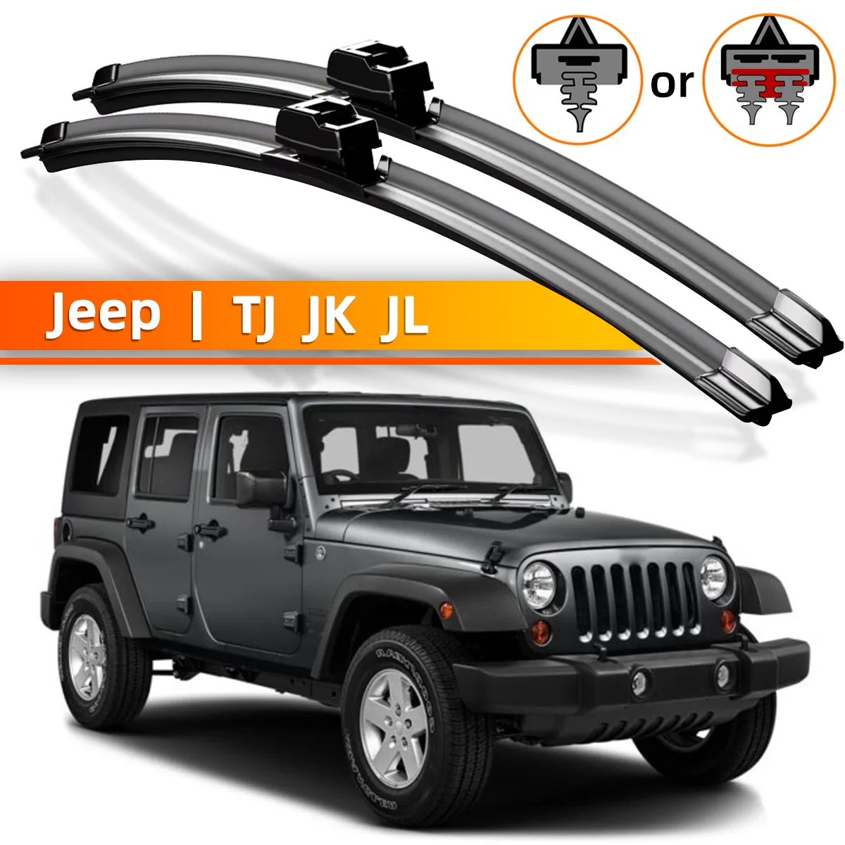 2PCS Frontscheibenwischer Geeignet Für Jeep Wrangler Tj Jk Jl 1996-2023 Windschutzscheibe Fenster Zubehör 2000 2010 2016 2021