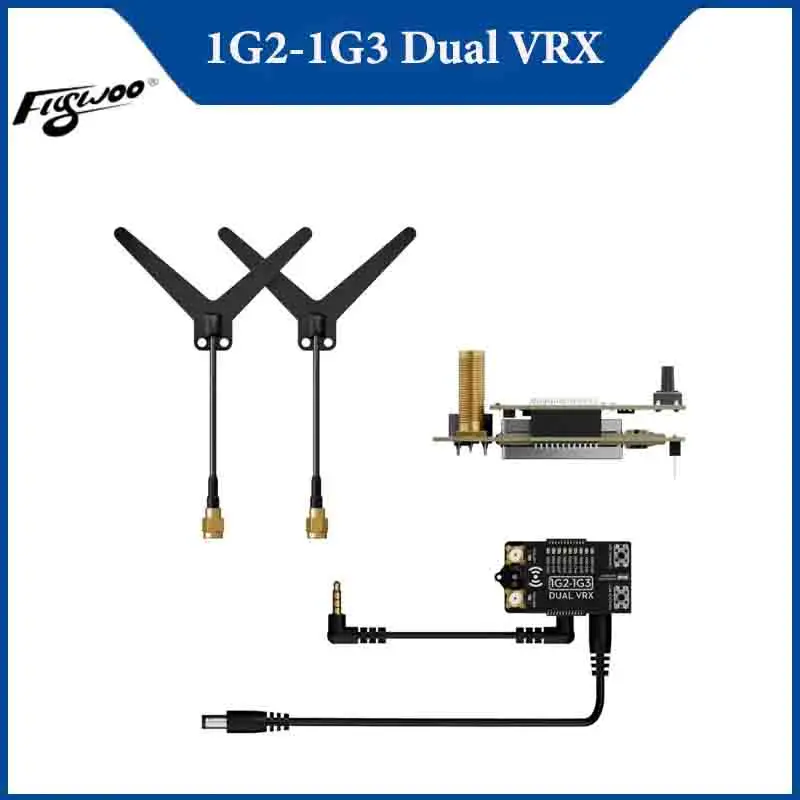 

Flywoo 1G2-1G3 Dual VRX Analog Goggle Receiver Module Set (Compatible with DJI Goggles V2) Accessories RC