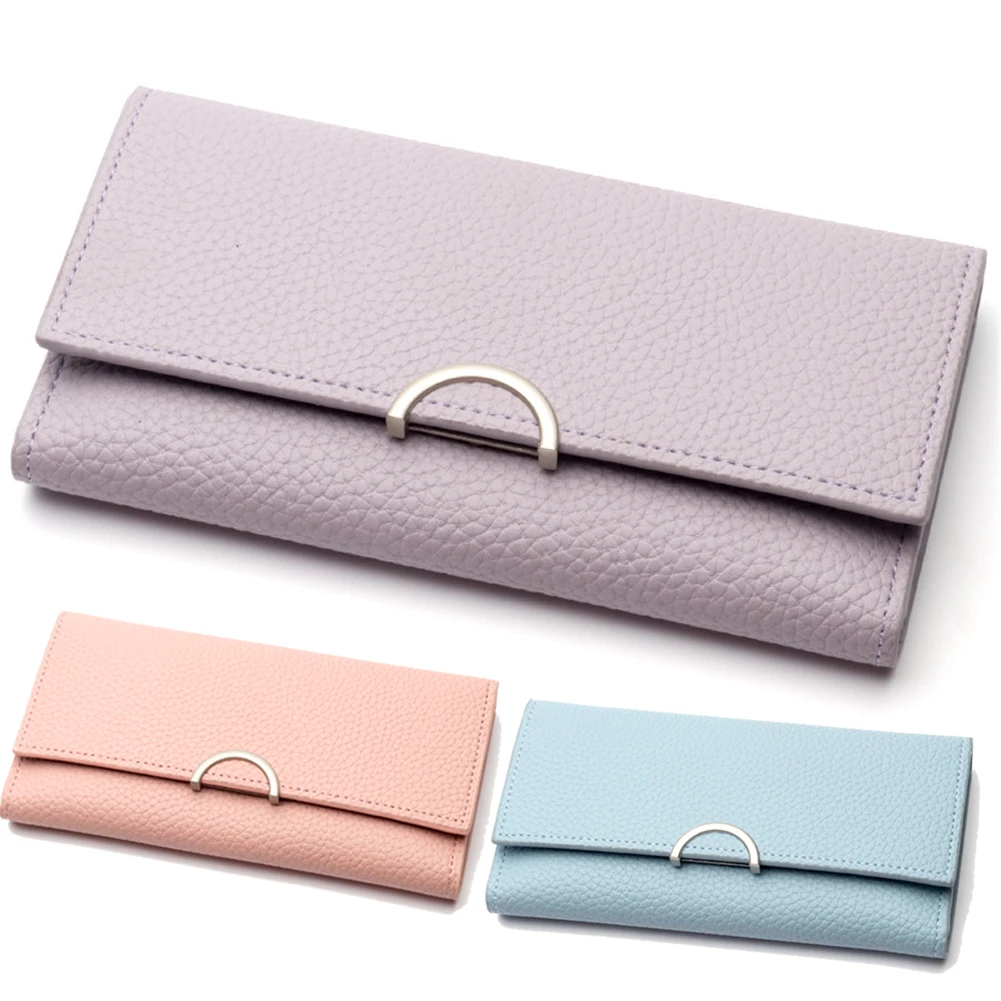 Portamonete da donna Portafoglio lungo Porta cellulare femminile con cerniera Borsa da polso Portamonete