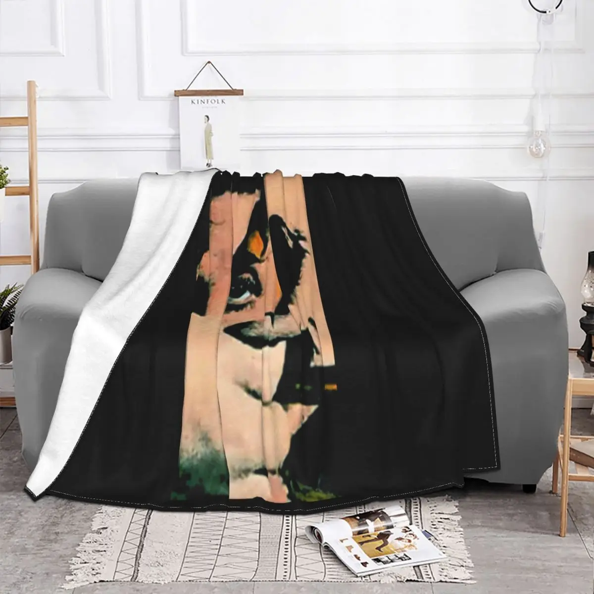 Un Chien Andalou Salvador Dali Luis Bunuel Crewneck Summer Style Cartoon Character Humor Rock Throw Blanket