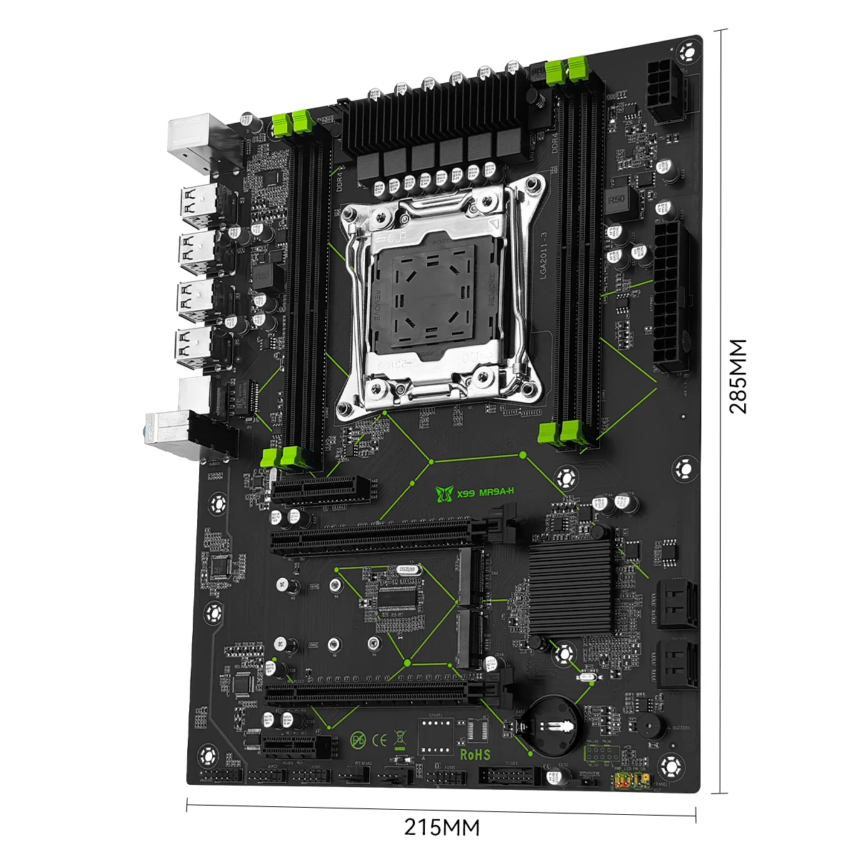 MACHINIST X99 Motherboard Kit Xeon E5 2670 V3 Processor CPU Set LGA 2011-3 16GB DDR4 ECC RAM Memory Combo 2×NVME M.2 USB3.0 MR9A