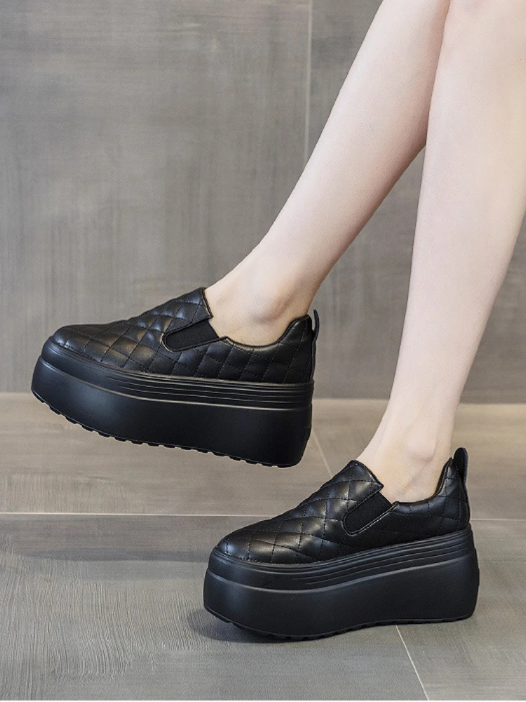 【✩】女性の厚底英国スタイルの小さな革の靴 ✩】女性の厚底英国スタイルの小さな革の靴