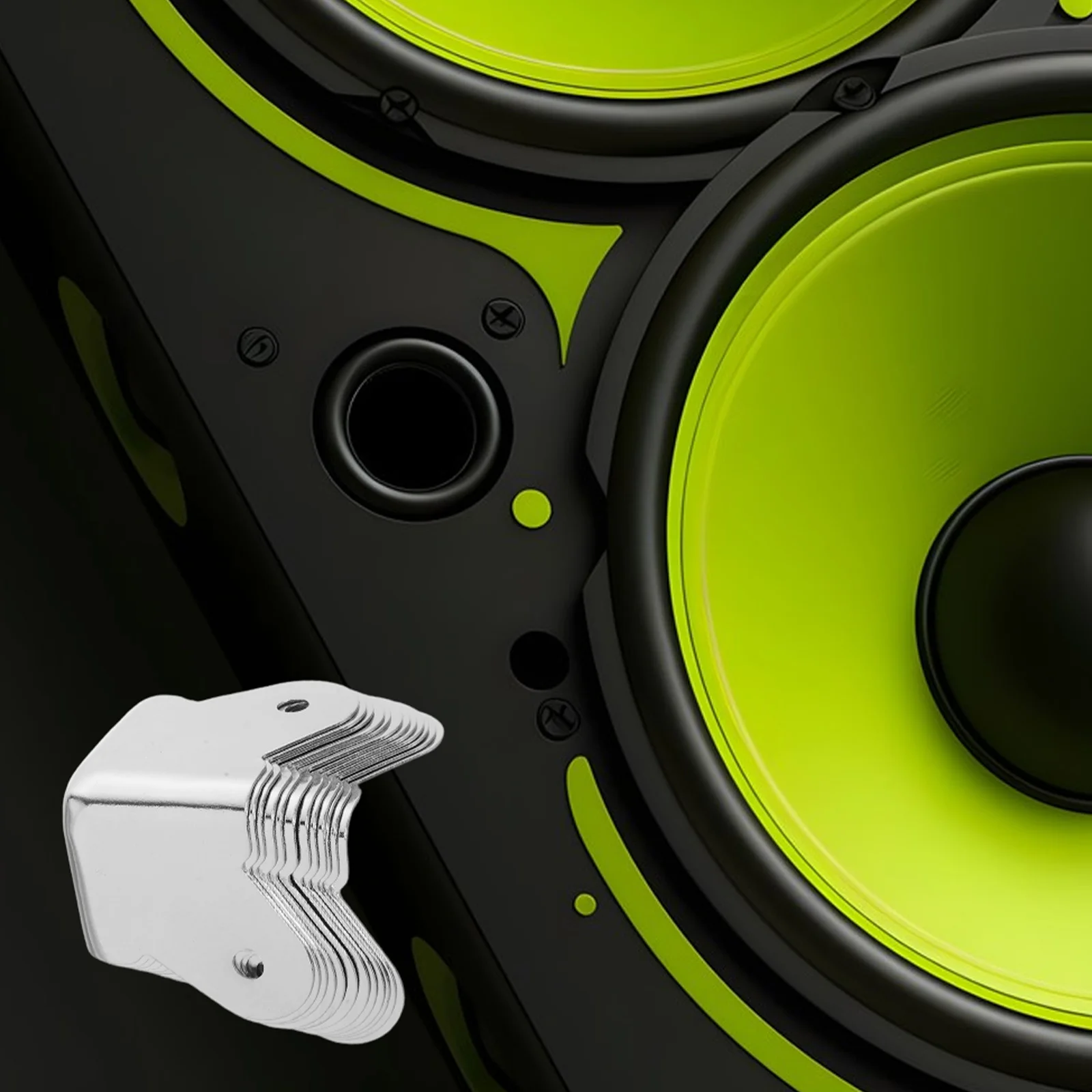 

12Pcs Metal Speaker Corner Guards Iron Protection for Furniture Cabinets Boxes Collision Corners Baseboard Corner Guards