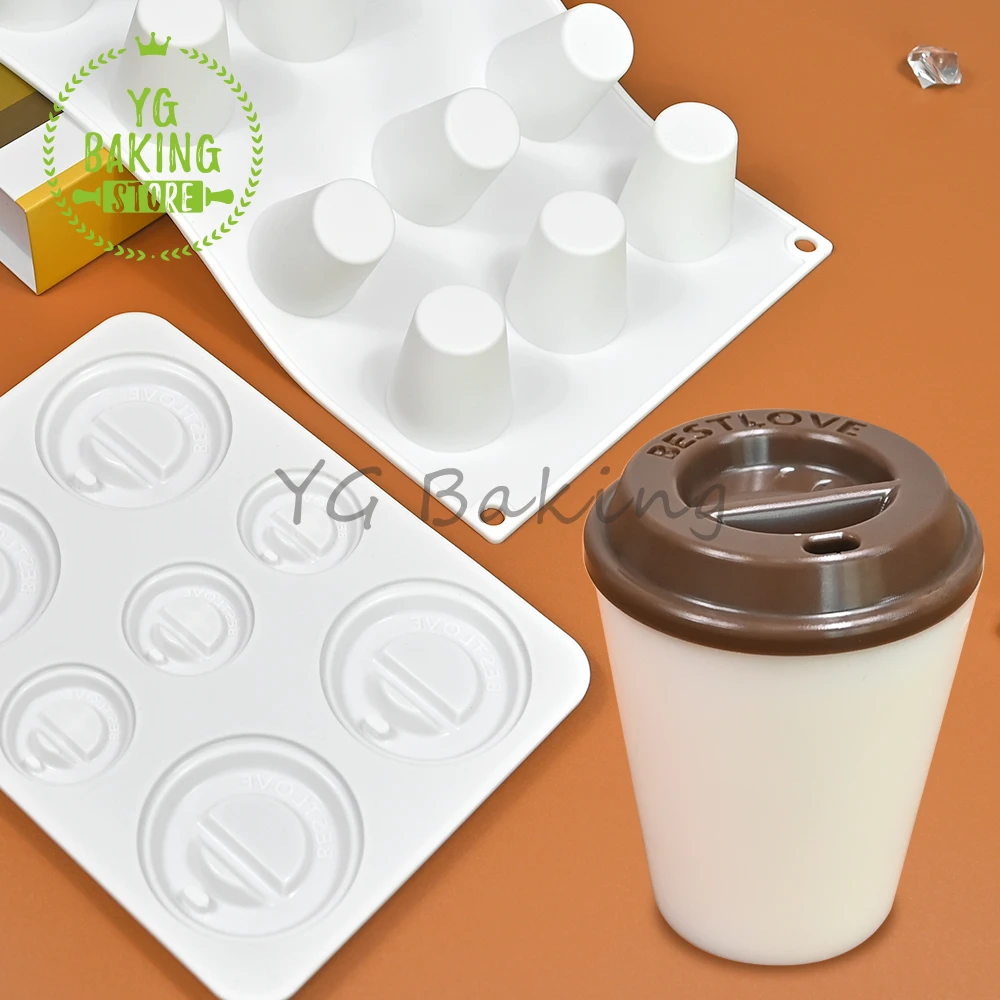 Dorica 3D Classic Coffee Cup Cake Mousse Mould DIY Pudding Dessert Chocolate Silicone Mold Cake Decorating Tool Kitchen Bakeware