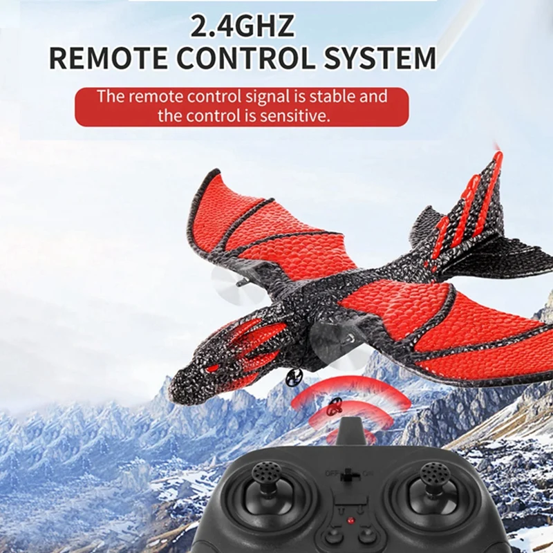 RC Plane 2.4G Simulated Flying Dragon Aircraft Remote Control Flying Model Glider Airplane EPP Foam Toys Gift For Kids Durable