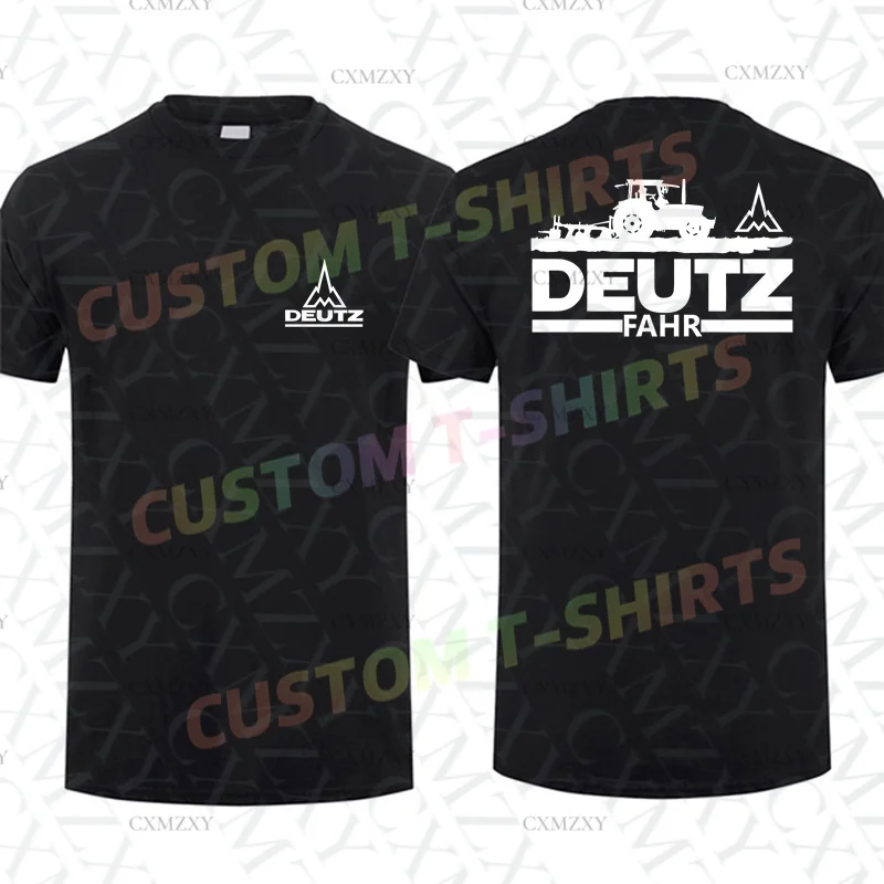 

2025 Men T Shirt Casual Deutz Logo T-shirt Graphic Summer Short Sleeves 100% Cotton S-3XL