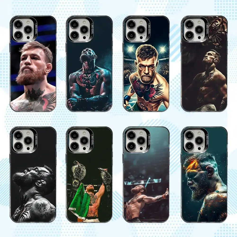 

C-Conor M-McGregor Phone Case For iPhone 17,16,15,14,13,12,X,8,Pro,Max,Plus,E,SE4,Air,Mini IMD Matte Black