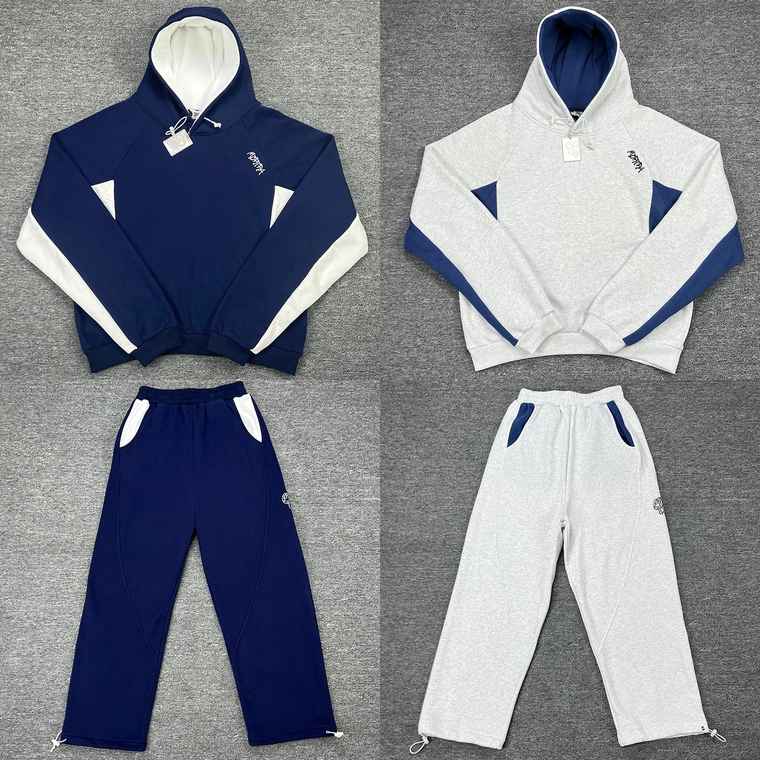 

Casual Embroidered Fce Trasuit Loose Fit Hoodie Long Pants Trendy Men's Set Spring Season Long Sve Other Material