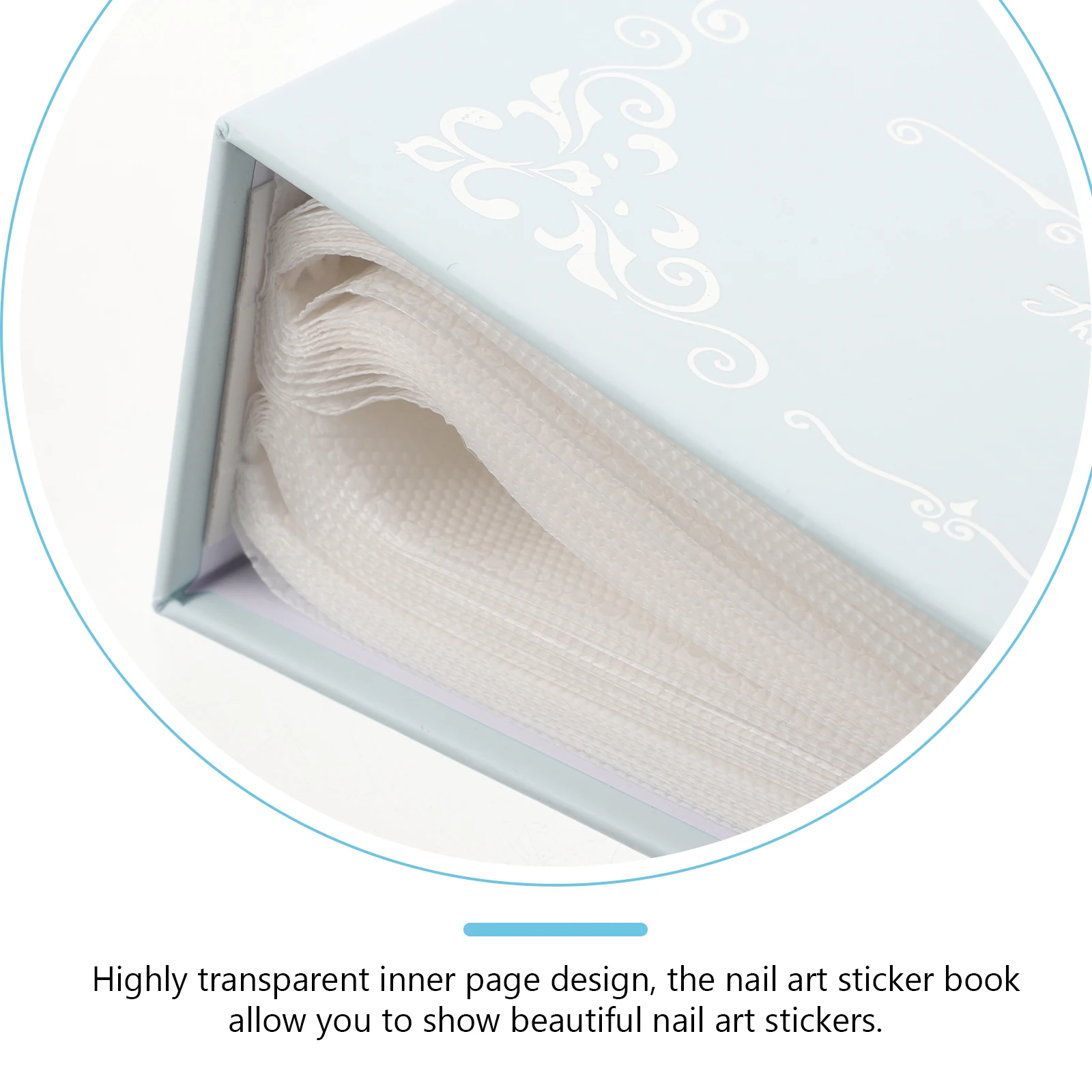

Nail Art Sticker Book Transparent Pages Compact Size for Easy Storage and Display Sticker Collection Organizer Album for Nail