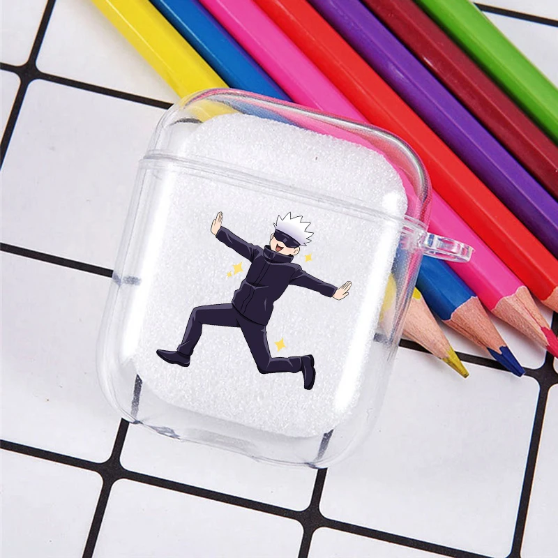 Anime Jujutsu Kaisen TPU Case for Airpods Pro 2 1 3 Satoru Yuuji Megumi Nobara Sukuna Kento Soft Cover Bluetooth Earphone Cases