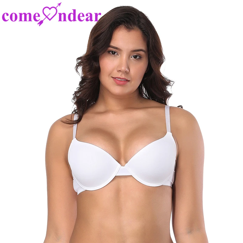 Comeondear Smooth T-shirt Bra Seamless Sexy Bras For Women Underwire C D DD E Cup Push Up Bras Bralette Sexy Lingerie BH Top Bra