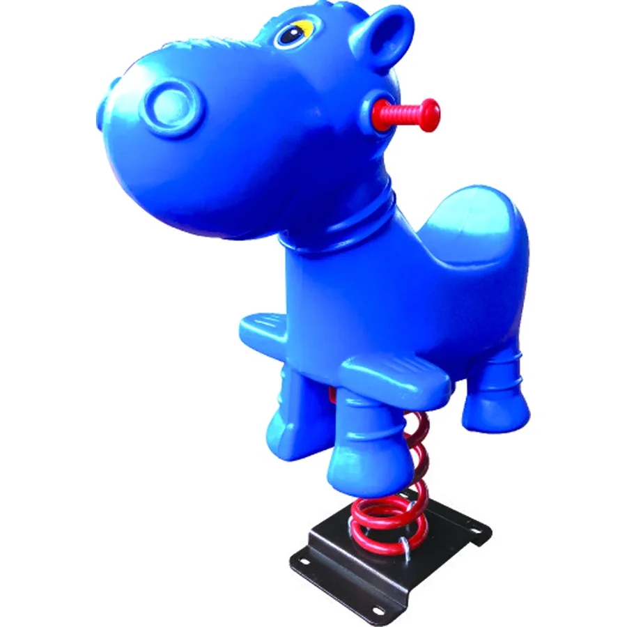 Peralatan bermain ayunan pegas plastik luar ruangan peralatan bermain kuda luar ruangan mainan pengendara pegas taman bermain untuk dijual