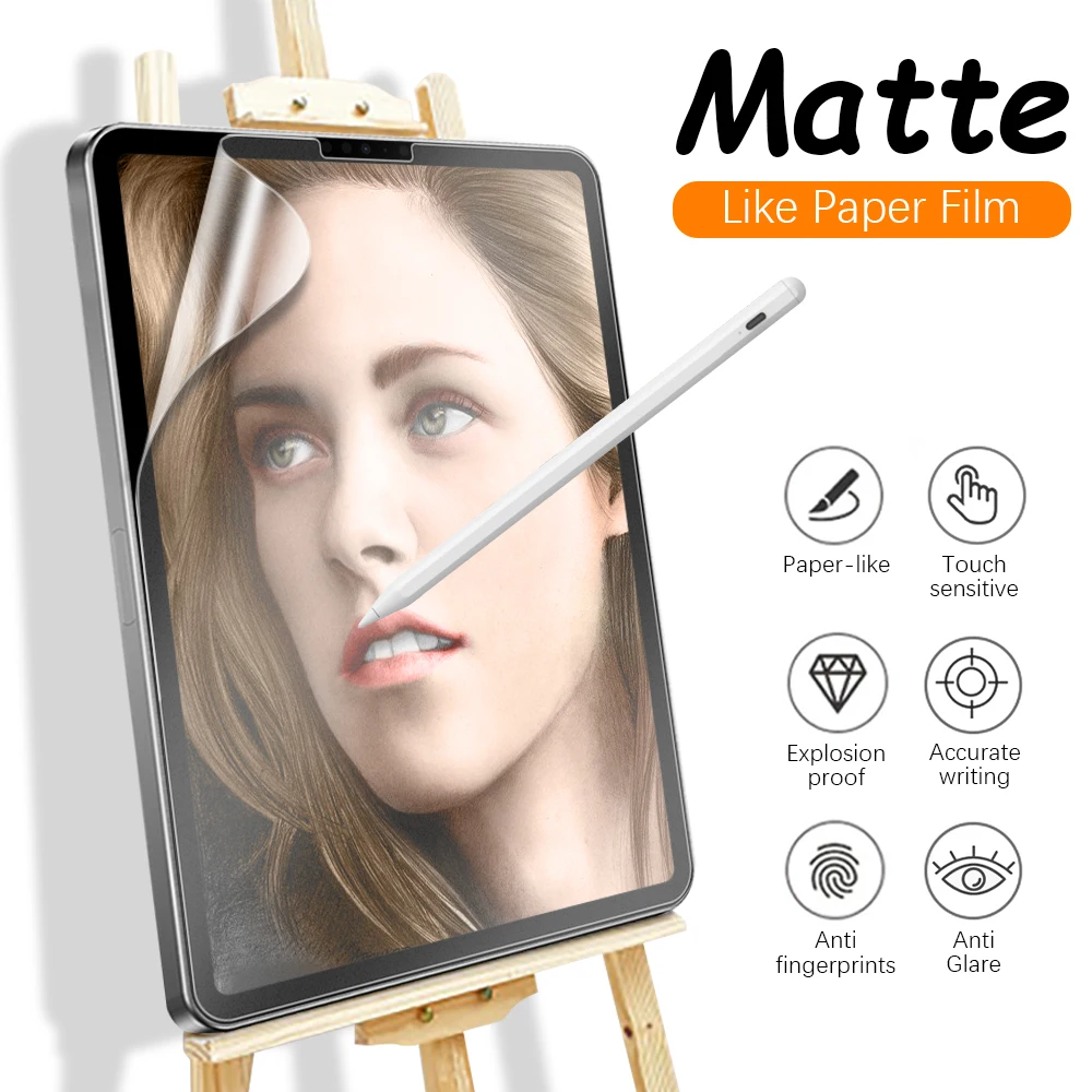 Matte Paper Film For Ipad Mini 6 Air 5 4 3 2022 Screen Protector For Ipad Pro 11 12.9 2021 12 9 9th 10 10th Generation 10.2 9.7