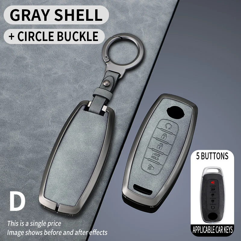 3 4 5Buttons Smart Car Shell For Nissan X-trail T33 Qashqai J12 Teana Altima Ariya 2022 2023 TPU Key Case Cover Holder Keychain