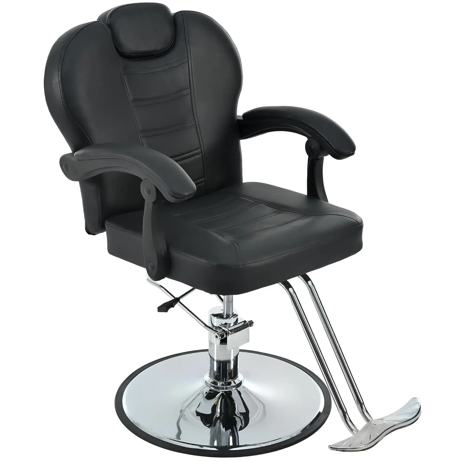 

yoptote Reclining Salon Heavy Duty Hydraulic Pump, 150° Backrest, 360° Rotation, Adjustable Headrest, Ergonomic Design, for Hair