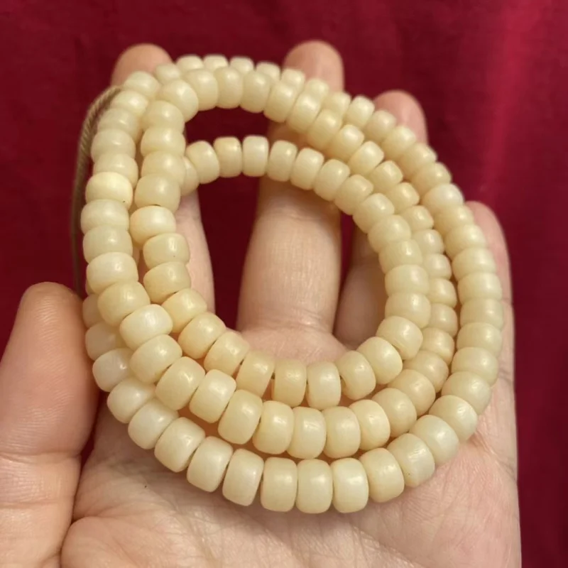 Ox Bone Moisturizing Material 5*7mm Ecology Buddha Beads Bracelet 108 Necklace Crafts Accessories for