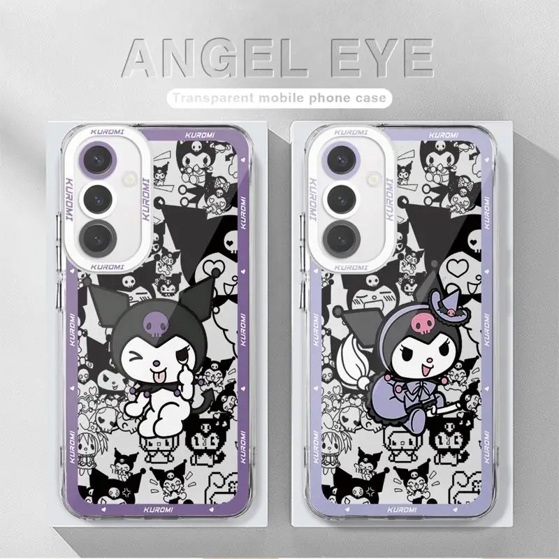 Japan Super Cool Kurome Girl phone case for Samsung A55 5G A25 A22 A15 A34 A14 A71 A52 A50 A12 A13 A32 A31 A73 Clear funda Cover