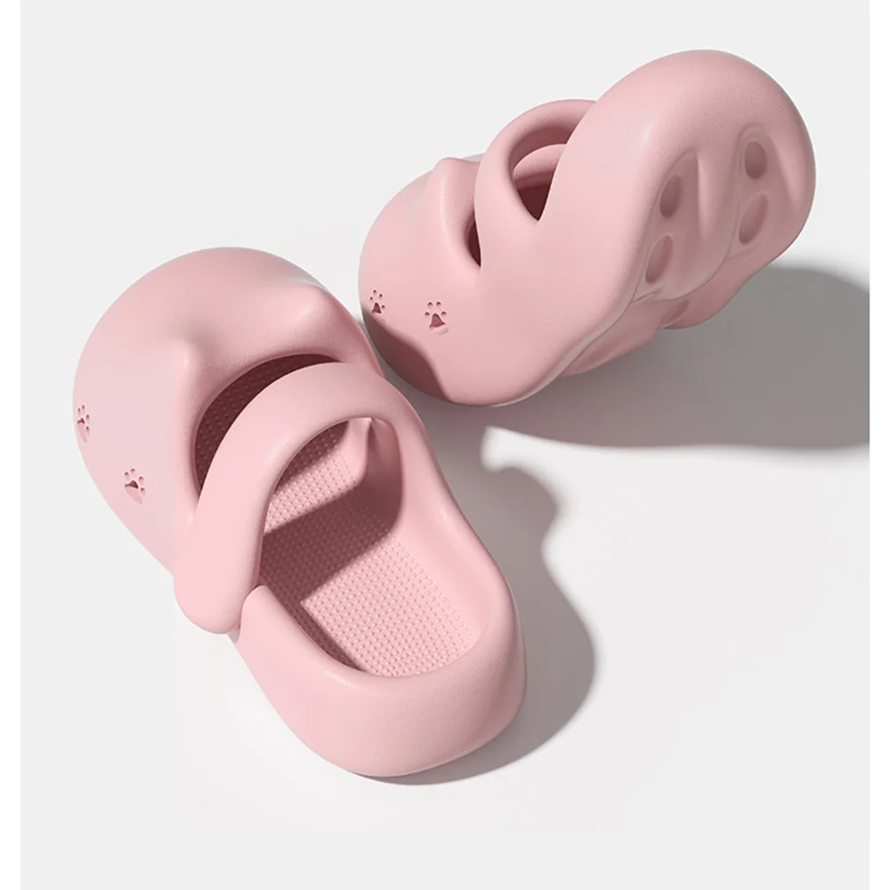 Süße Katzen-Slipper für Damen, Sommer, weiche Cloud-Clogs, Damen-Riemchensandalen, EVA-Lochschuhe, dicke Sohle, rutschfeste Strand-Slipper – Detail 9