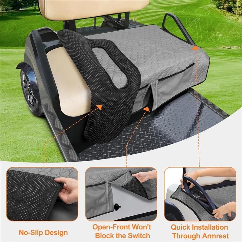 AZ-Golf Cart Seat يغطي العالمي عربة جولف مقعد منشفة بطانية ل EZGO، ياماها، نادي السيارات والمزيد 2 عربات Persongolf