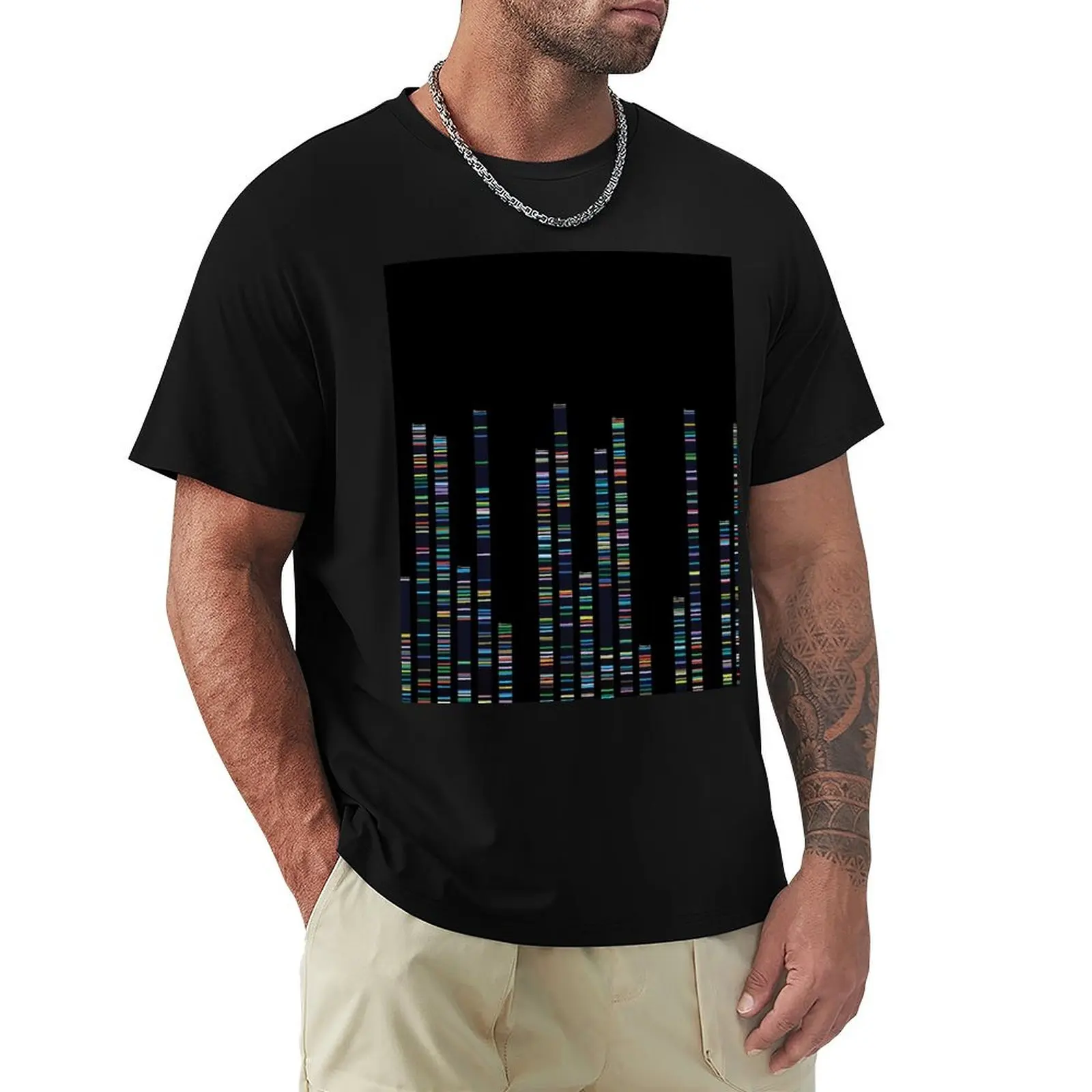 T-shirt décontracté de style streetwear avec motif séquence de l'ADN - Science et évolution