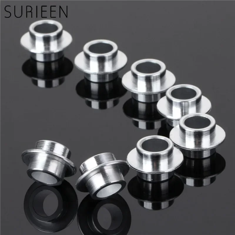 SURIEEN 8Pcs/Lot Aluminium Skate Bearing Spacers Skate Wheel Replacement Bearing Bushing For Roller Skates Skating Parts Silver