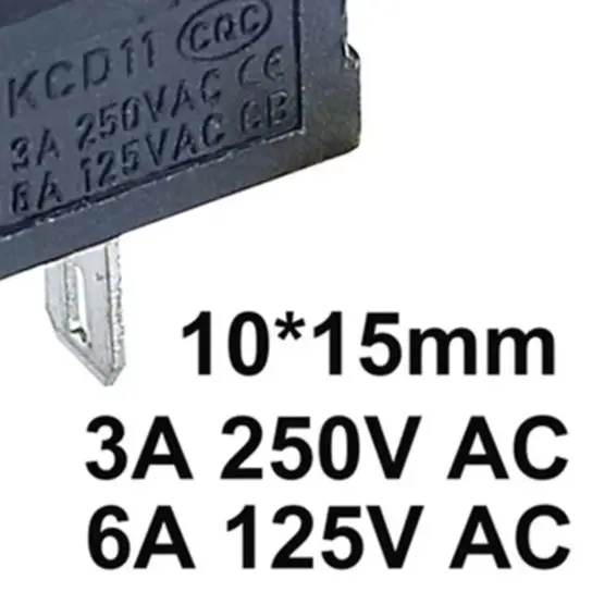 10 Pz Auto Camion Barca Rotondo Interruttore A Bilanciere 250 V 3A 2Pin ON/OFF Toggle SPST Interruttore Utensili A Mano Parti Accessori Per Utensili Elettrici