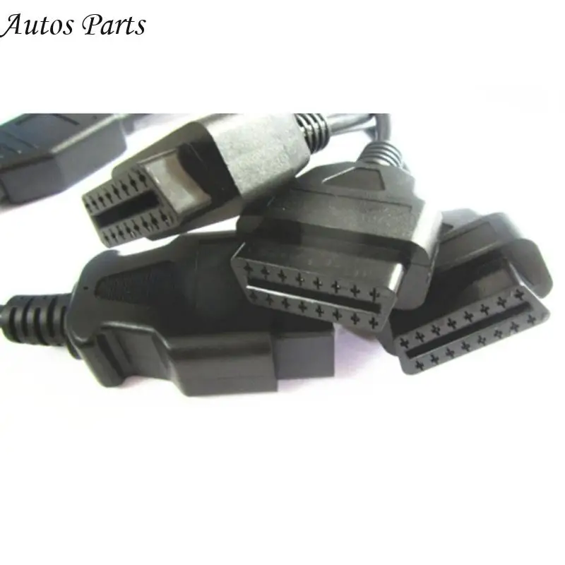 Câble 57BA 16 broches OBD2 L, test efficace des véhicules, connexion plusieurs dispositifs Diagnostic