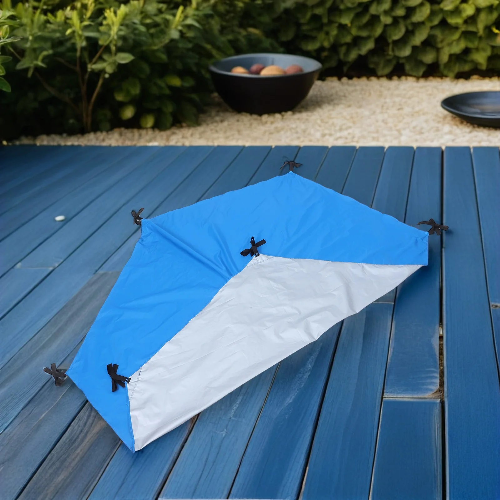 

Trampoline Sunshade Roof Cover Waterproof Anti-Uv Canopy Windproof Replacement Shade Cloth Fits 8ft Trampoline 6 Poles