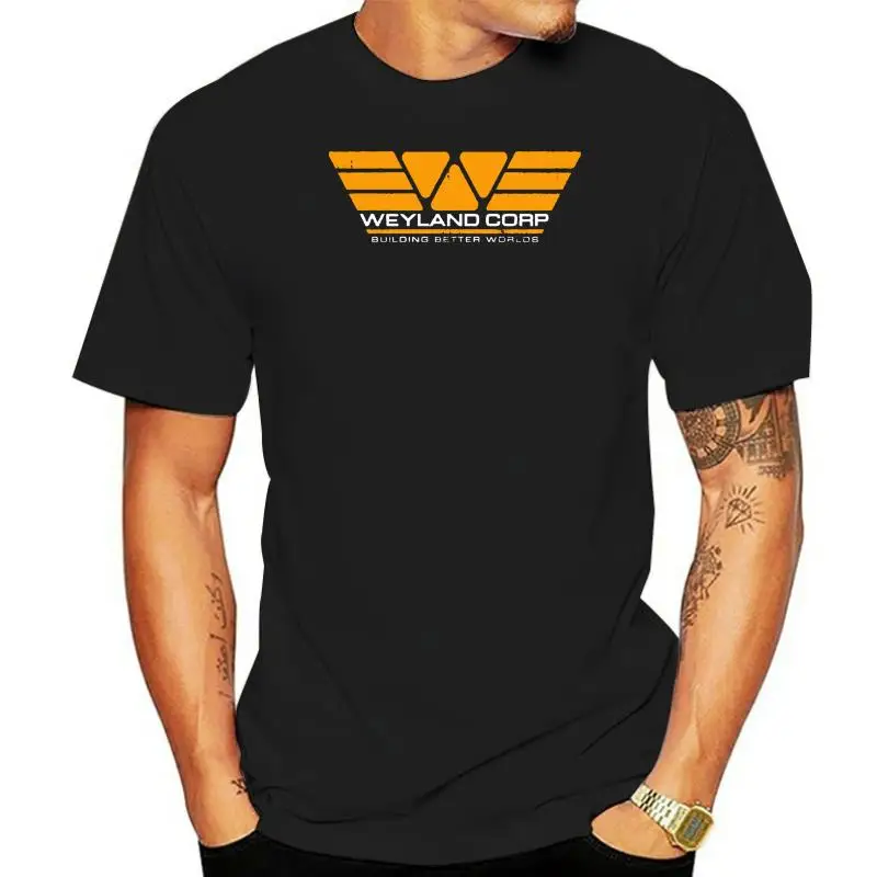 Alien T Shirt Weyland Corp Building Better Worlds T Shirt 4Xl Casual Tee Shirt Short Sleeves Graphic Cute Men Tshirt