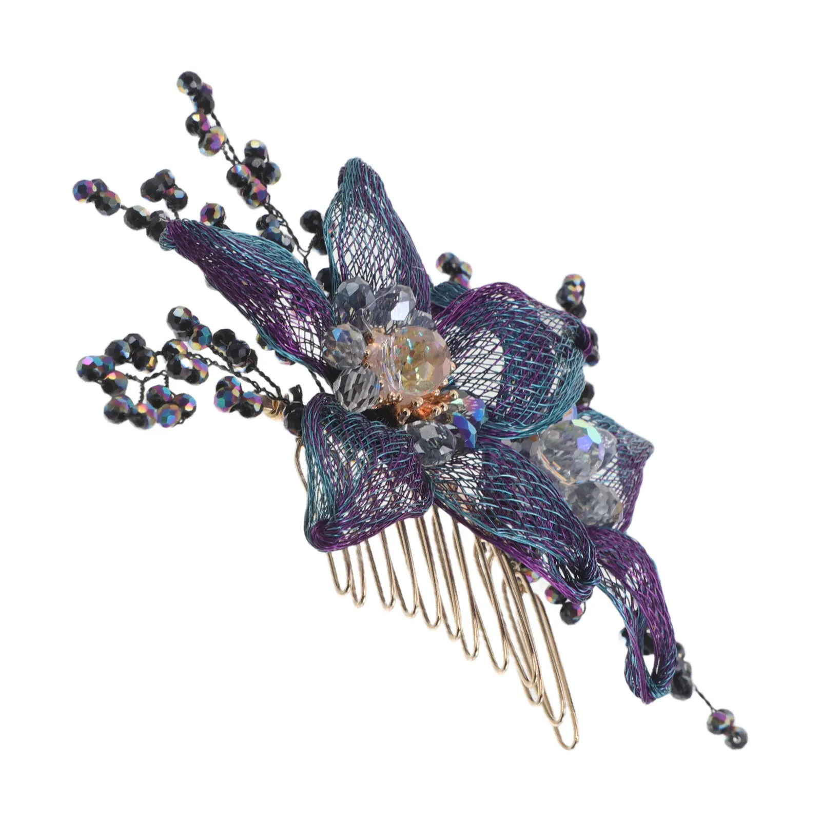 

Floral Hair Comb Accessory Artificial Flowers Bridal Flower Clip Decorative Side Comb Vintage Wedding Hair Decoration Garden