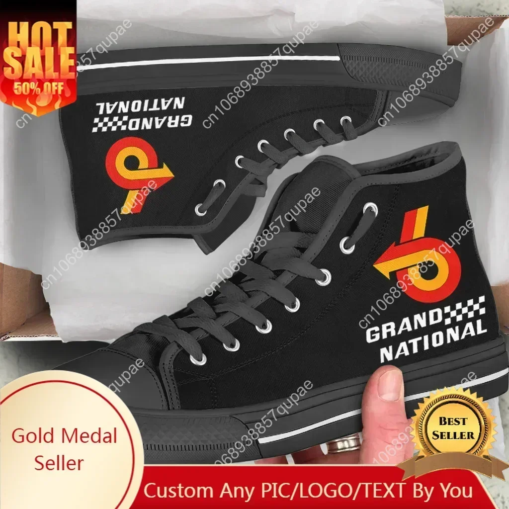 

Hot Man Woman High Quality High Help Canvas Shoes Lightweight Fashion Sneakers Buick Regal Grand National Casual Board Shoes