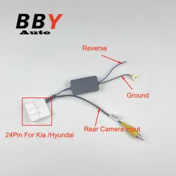 24Pin Car Parking Camera Retention Adapter For Kia Sportage QL 4th Gen 2016~2022 Reverse Camera with aftermarket screen navi