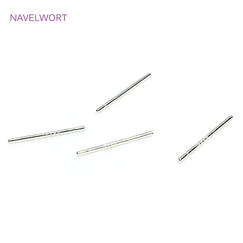 40pcs/Bag Bulk S925 Sterling Silver Ear Piercing Stick Fine Ear Stud Pin Findings Earring Making Accessories Hypoallergenic