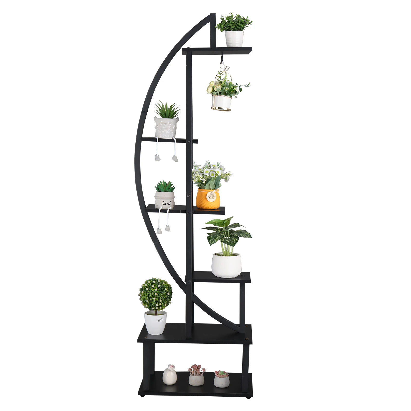 

Artisasset 6th Fl Half Moon Ironwood Stand: Suitable for Garden, Balcony, Patio, Lawn. Home Decor. Plant, Flower Pot