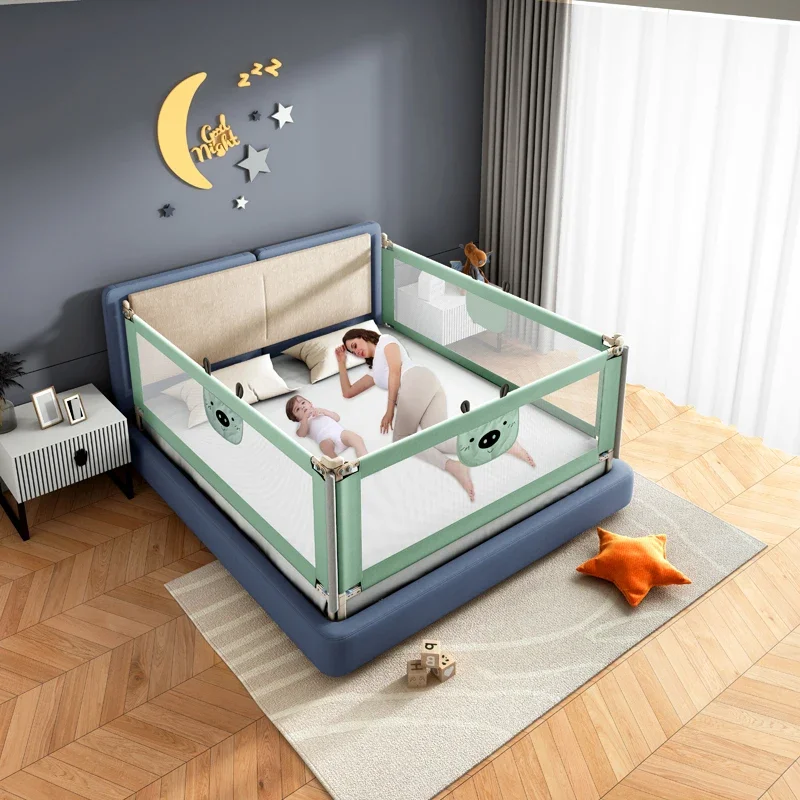 Bettgitter für Babys, schönes Bären-Design, Bett-Sicherheitsgitter, atmungsaktiv, babydicht, für Kinderbett, faltbare Bettgitter für Baby-Sicherheitsprodukte