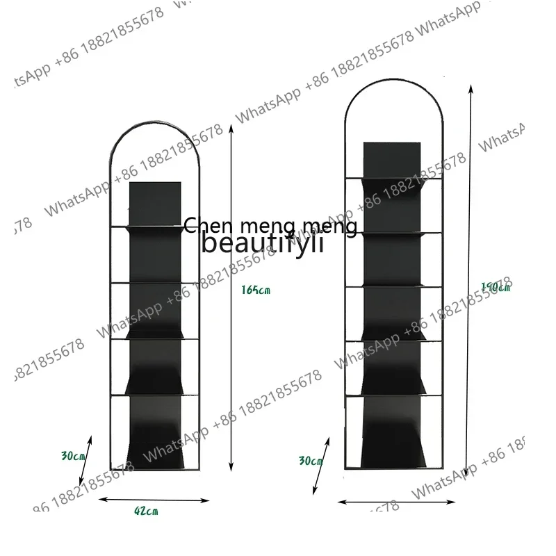 cn8350 LHY zq Nordic Iron Wall Shelf Simple Living Room Floor-Standing Rack Multi-Layer Storage Rack Storage Rack Bookshelf