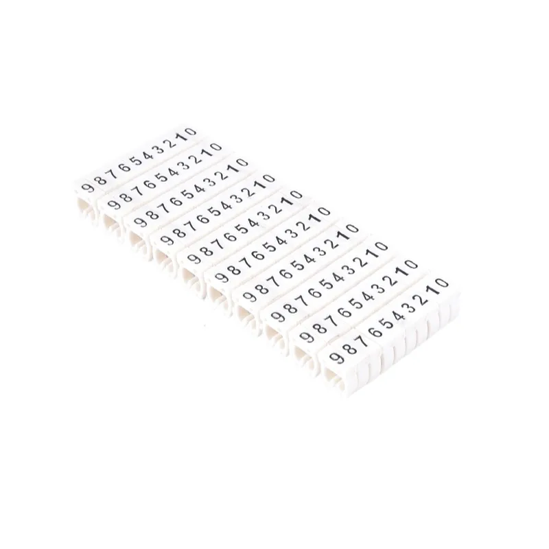 Marcadores de cabo colorido para cabo de rede, C-Type Marcador, Etiqueta Tag Número para 2-10mm Wire, Cat5e, 100 PCs, 150 PCs