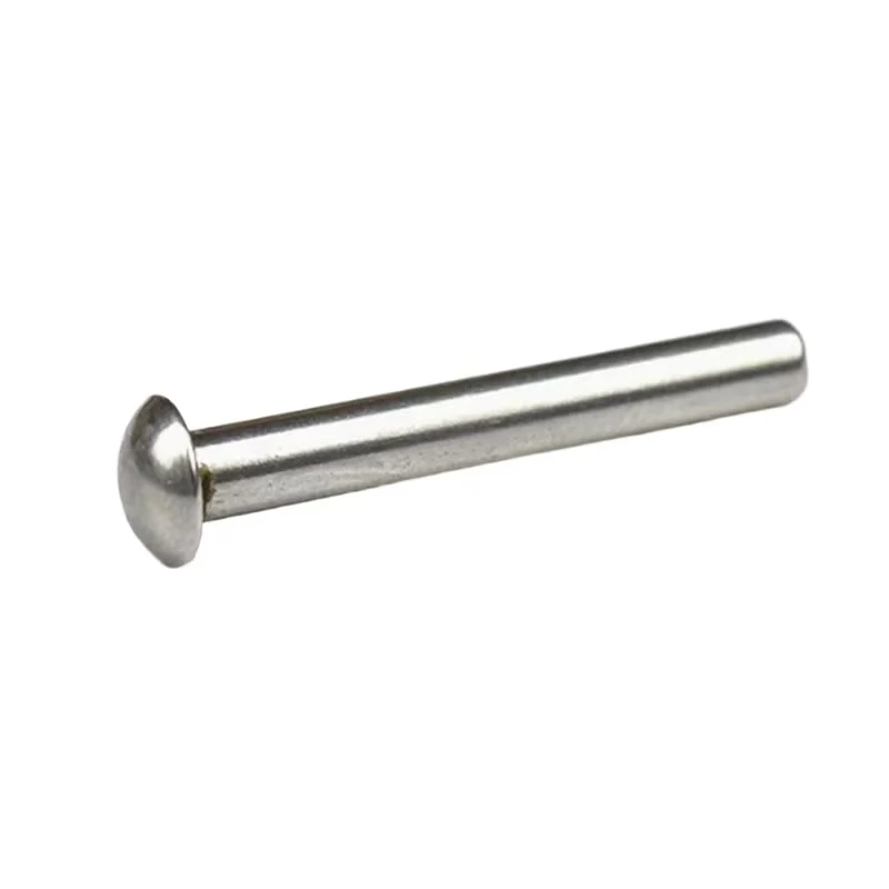 Stainless steel precision CNC machined semi-round head solid connection rivets Semi-round head rivets